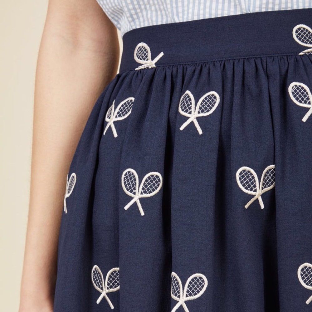 ModCloth What’s All The Racket Skirt NWOT